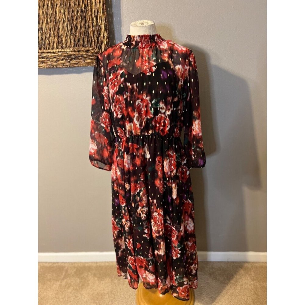 Torrid Blouson Dress 1X 14 16 NWT NEW Washable - Picture 3 of 12